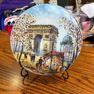 Louis Dali handpainted Paris “L’ARK DE TRIOMPHE” Limoges of France